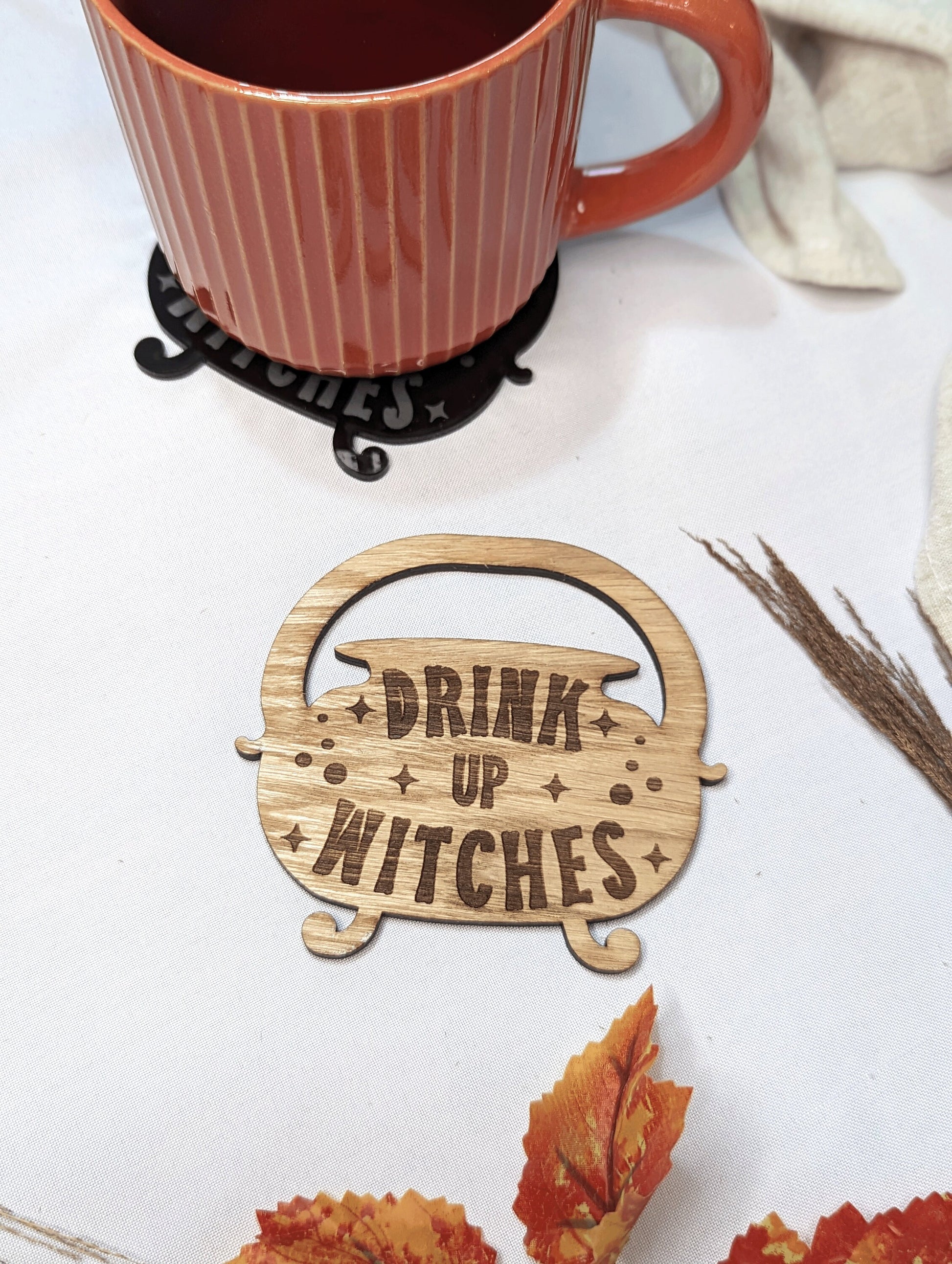 Oak witch table decoration. 